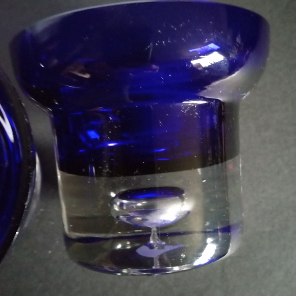 Partylite 4" Cobalt Blue Candle Holders (2) - Picture 7 of 11